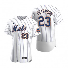 Men's New York Mets David Peterson Nike White Authentic Home Jersey