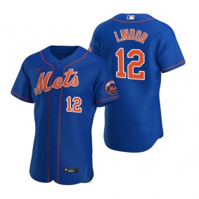 Men's New York Mets Francisco Lindor Nike Royal Authentic Alternate Jersey