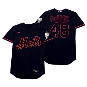 New York Mets Jacob deGrom Degrom Black 2021 Players' Weekend Nickname Jersey