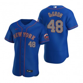 Men's New York Mets Jacob deGrom Nike Royal Authentic 2020 Alternate Jersey