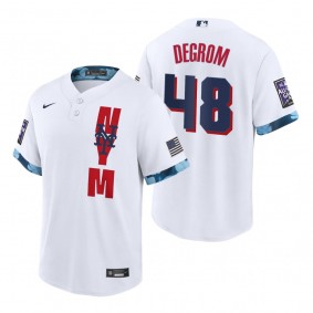 New York Mets Jacob deGrom White 2021 MLB All-Star Game Replica Jersey