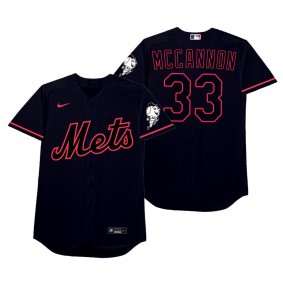 New York Mets James McCann Mccannon Black 2021 Players' Weekend Nickname Jersey