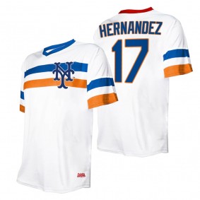 Keith Hernandez New York Mets Stitches White Cooperstown Collection V-Neck Jersey