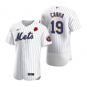 New York Mets Mark Canha Poppy Patch Authentic White Memorial Day Jersey