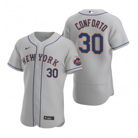 Men's New York Mets Michael Conforto Nike Gray Authentic 2020 Road Jersey