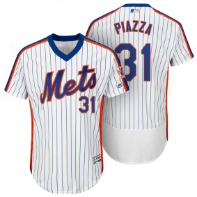Male New York Mets #31 Mike Piazza White Alternate Flexbase Collection Player Jersey