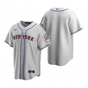 New York Mets Nike Gray 60th Anniversary Replica Jersey