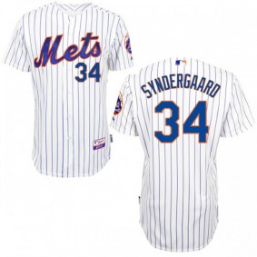 Male New York Mets #34 Noah Syndergaard Cool Base Home Jersey