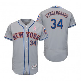 Noah Syndergaard New York Mets #34 Gray 2019 Mother's Day Flex Base Road Jersey