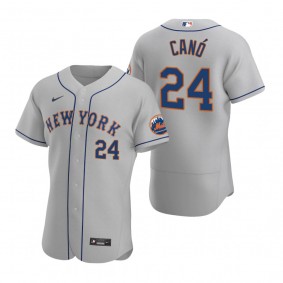 Men's New York Mets Robinson Cano Nike Gray Authentic 2020 Road Jersey