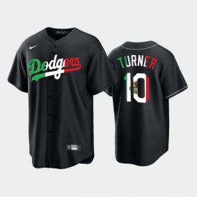 Justin Turner Dodgers Mexican Heritage Night Black Replica Jersey