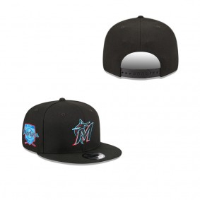 Men's Miami Marlins Black 2023 MLB Father's Day 9FIFTY Snapback Hat