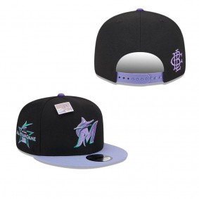 Men's Miami Marlins Black Purple Grape Big League Chew Flavor Pack 9FIFTY Snapback Hat