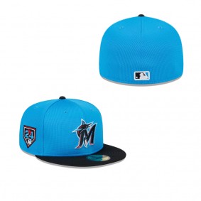 Men's Miami Marlins Blue Black 2024 Spring Training 59FIFTY Fitted Hat