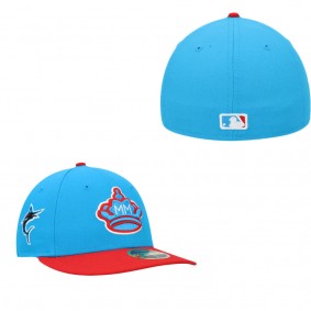 Men's Miami Marlins Blue Red City Connect 59FIFTY Fitted Hat