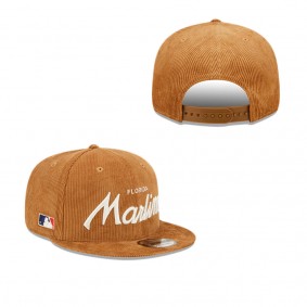 Miami Marlins Corduroy Script 9FIFTY Snapback Hat