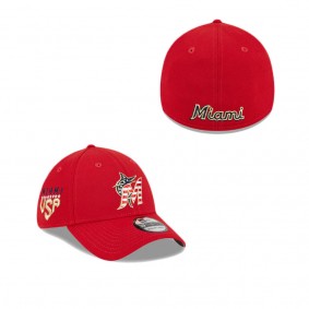 Miami Marlins Independence Day 2023 39THIRTY Stretch Fit Hat
