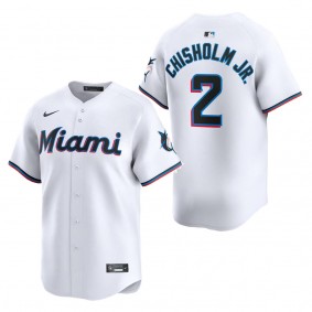 Men's Miami Marlins Jazz Chisholm Jr. White Home Limited Player Jersey