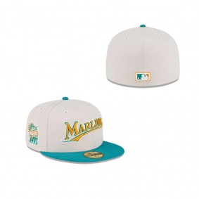 Miami Marlins Just Caps Cadet Blue 59FIFTY Fitted Hat