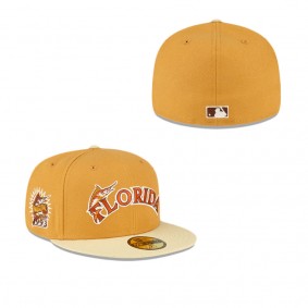 Miami Marlins Just Caps Tan Tones 59FIFTY Fitted Hat