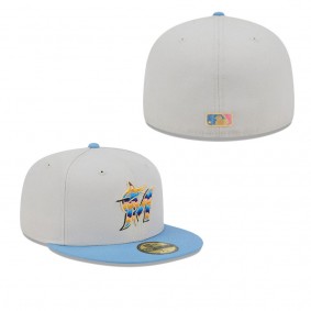Men's Miami Marlins Natural Beach Front 59FIFTY Fitted Hat