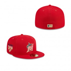 Men's Miami Marlins Red 2023 Fourth of July 59FIFTY Fitted Hat