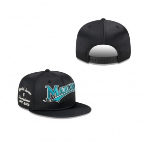 Miami Marlins Satin Script 9FIFTY Snapback Hat