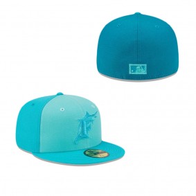 Miami Marlins Tri-Tone Team 59FIFTY Fitted Hat