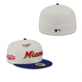Men's Miami Marlins White Big League Chew Original 59FIFTY Fitted Hat