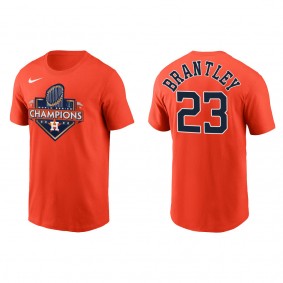 Michael Brantley Houston Astros Orange 2022 World Series Champions T-Shirt