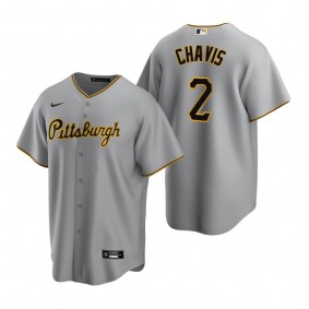 Men's Pittsburgh Pirates Michael Chavis Nike Gray Replica Road Jersey