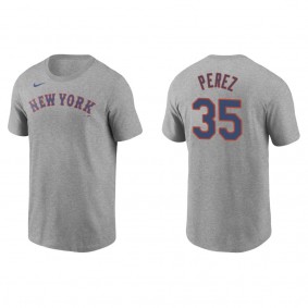 Mets Michael Perez Gray Name & Number T-Shirt
