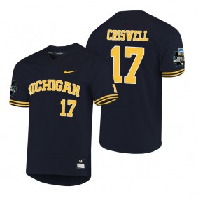 Michigan Wolverines Jeff Criswell Navy 2019 NCAA Baseball World Series Jersey