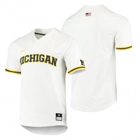 Michigan Wolverines White Replica Baseball Jersey