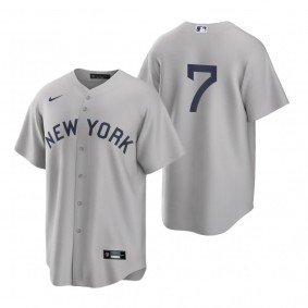 New York Yankees Mickey Mantle Nike Gray 2021 Field of Dreams Replica Jersey