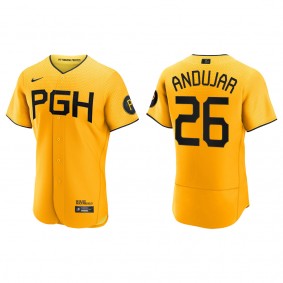 Miguel Andujar Pittsburgh Pirates Gold 2023 City Connect Authentic Jersey