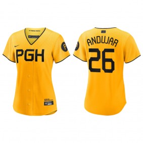 Miguel Andujar Women Pittsburgh Pirates Gold 2023 City Connect Replica Jersey