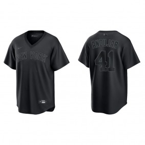 Miguel Andujar New York Yankees Black Pitch Black Fashion Replica Jersey