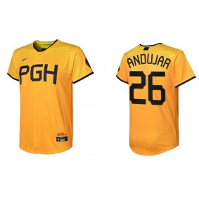 Miguel Andujar Youth Pittsburgh Pirates Gold 2023 City Connect Jersey