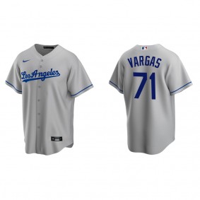 Dodgers Miguel Vargas Gray Replica Road Jersey