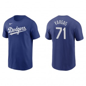 Dodgers Miguel Vargas Royal Name & Number T-Shirt