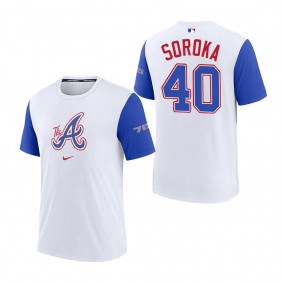 Mike Soroka Atlanta Braves White Royal 2023 City Connect Authentic Collection Legend T-Shirt