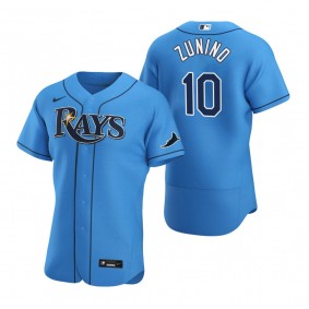 Men's Tampa Bay Rays Mike Zunino Nike Light Blue Authentic Jersey