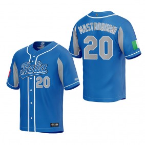 Miles Mastrobuoni Italy Baseball Royal 2023 World Baseball Classic Replica Jersey