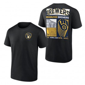 Men's Milwaukee Brewers Fanatics Branded Black In Good Graces T-Shirt