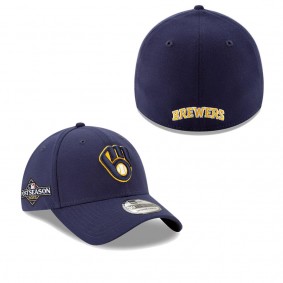 Men's Milwaukee Brewers Navy 2023 Postseason 39THIRTY Flex Hat