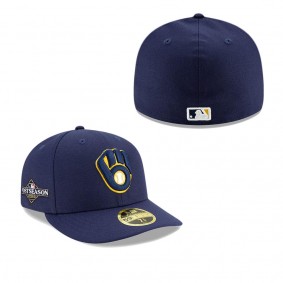Men's Milwaukee Brewers Navy 2023 Postseason Low Profile 59FIFTY Fitted Hat