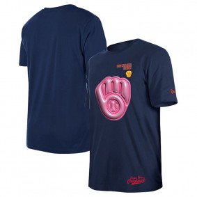 Men's Milwaukee Brewers Navy Big League Chew T-Shirt