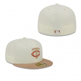 Men's Minnesota Twins Cream Chrome Camel Rust Undervisor 59FIFTY Fitted Hat