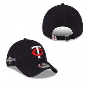 Men's Minnesota Twins Navy 2023 Postseason Side Patch 9TWENTY Adjustable Hat